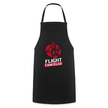 Flight Canceled Clay Pigeon Clay Pigeon Shooting - Cooking Apron - black - Front - AI Model Male 185 dark (185cm)