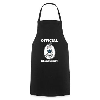 Official sleep shirt cat - Cooking Apron - black - Front - AI Model Male 185 dark (185cm)