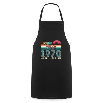 Tous les originaux 1970 en juillet - Tablier de cuisine - noir - Devant - AI Model Male 185 dark (185cm)