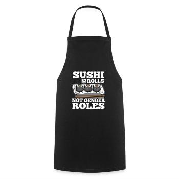 Rouleaux de sushi pas les rôles de genre - Tablier de cuisine - noir - Devant - AI Model Male 185 dark (185cm)