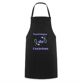 Cadeau femme Psychologue de l'extrême - Tablier de cuisine - noir - Devant - AI Model Male 185 dark (185cm)