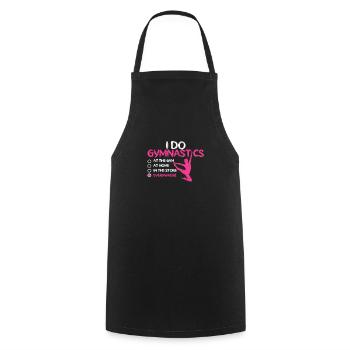 Drôle de gymnaste aérobique esthétique que je fais - Tablier de cuisine - noir - Devant - AI Model Male 185 dark (185cm)