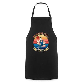 No Basketball No Life Summer Design - Cooking Apron - black - Front - AI Model Male 185 dark (185cm)