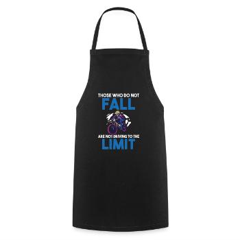 Those who do not fall are not driving to the limit - Cooking Apron - black - Front - AI Model Male 185 dark (185cm)