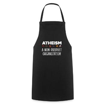 Athéisme Une organisation non-prophète athée - Tablier de cuisine - noir - Devant - AI Model Male 185 dark (185cm)