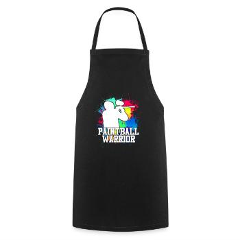 Paintball Warrior Paintballer - Tablier de cuisine - noir - Devant - AI Model Male 185 dark (185cm)