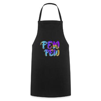 Pew Pew Paintballspieler Paintball - Kochschürze - Schwarz - Vorne - AI Model Male 185 dark (185cm)