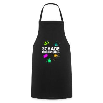 Schade leider daneben Paintballspieler - Kochschürze - Schwarz - Vorne - AI Model Male 185 dark (185cm)