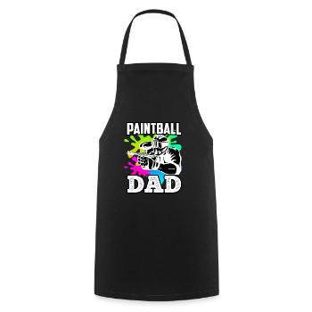 Paintball Dad Paintballer Papa Paintballspieler - Kochschürze - Schwarz - Vorne - AI Model Male 185 dark (185cm)