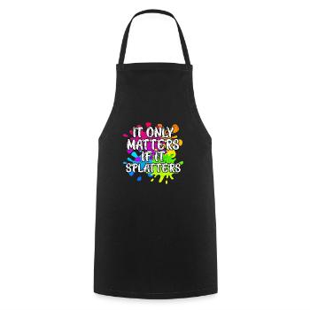 It only matters if it splatters Paintball - Cooking Apron - black - Front - AI Model Male 185 dark (185cm)