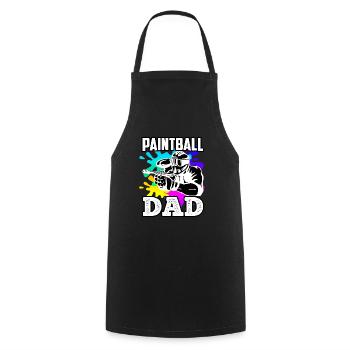Paintball Dad Paintballer Papa Paintballspieler - Kochschürze - Schwarz - Vorne - AI Model Male 185 dark (185cm)