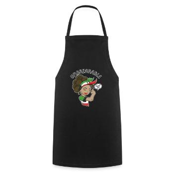 Fille koweïtienne incassable I Héritage koweïtien I - Tablier de cuisine - noir - Devant - AI Model Male 185 dark (185cm)