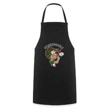 Mexican Girl Unbreakable I Mexican Heritage I - Cooking Apron - black - Front - AI Model Male 185 dark (185cm)