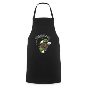 Nigerian Girl Unbreakable I Nigerian Heritage I - Cooking Apron - black - Front - AI Model Male 185 dark (185cm)