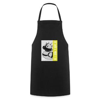 Punk rubber duck toy Sarcasm Quote - Cooking Apron - black - Front - AI Model Male 185 dark (185cm)