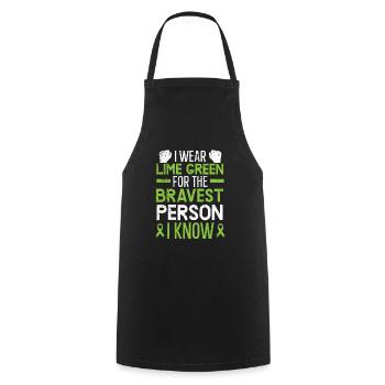 I Wear Lime Green For The Bravest Person I Know - Cooking Apron - black - Front - AI Model Male 185 dark (185cm)