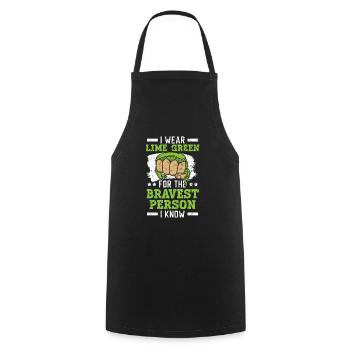 I Wear Lime Green For The Bravest Person I Know - Cooking Apron - black - Front - AI Model Male 185 dark (185cm)