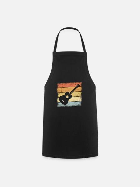 Gitarren Retro Design - Kochschürze - Schwarz