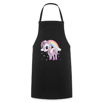 Pastell Goth gruseliges Einhorn Yami Kawaii süßer Spaß - Kochschürze - Schwarz - Vorne - AI Model Male 185 dark (185cm)