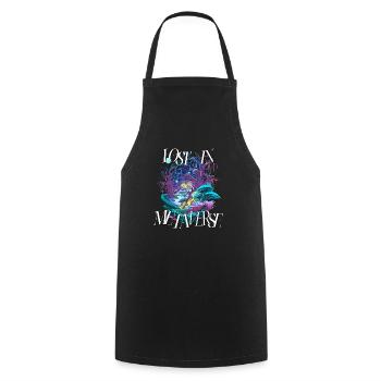 Lost In Metaverse Citation Tale Virtuality Jeu - Tablier de cuisine - noir - Devant - AI Model Male 185 dark (185cm)