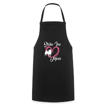 Shiba Inu Mom sweet Shiba Inu Mistress Gassi - Cooking Apron - black - Front - AI Model Male 185 dark (185cm)