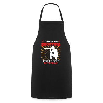 Le tir à longue distance est comme le jeu de tir sportif de golf - Tablier de cuisine - noir - Devant - AI Model Male 185 dark (185cm)