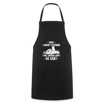 Go Kart Driver - Kart Driver Go-Kart Saying - Cooking Apron - black - Front - AI Model Male 185 dark (185cm)