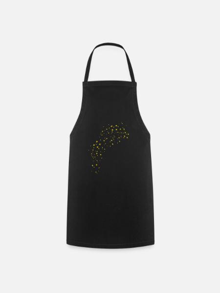 Sternenhimmel Gold - Kochschürze - Schwarz