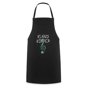 Klangkörper Sänger Sängerin Sopran Chor - Kochschürze - Schwarz - Vorne - AI Model Male 185 dark (185cm)
