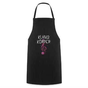 Klangkörper Chor Acapella Singen Sänger - Kochschürze - Schwarz - Vorne - AI Model Male 185 dark (185cm)