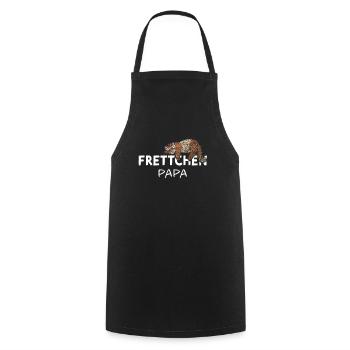 Frettchen Otter Fischoffer Papa Vatertag - Kochschürze - Schwarz - Vorne - AI Model Male 185 dark (185cm)