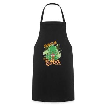 Kawaii Bubble Tea T-Rex Lustiger Boba Tee - Kochschürze - Schwarz - Vorne - AI Model Male 185 dark (185cm)