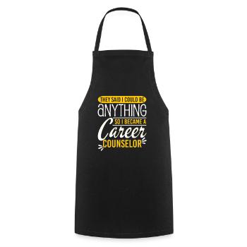 I Became A Career Counselor - Cooking Apron - black - Front - AI Model Male 185 dark (185cm)