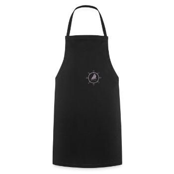 Sailing Sailor Sailboat Pocket Design - Cooking Apron - black - Front - AI Model Male 185 dark (185cm)