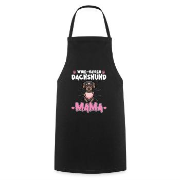 Teckel aux cheveux rugueux Mama - Tablier de cuisine - noir - Devant - AI Model Male 185 dark (185cm)