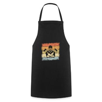 Lumberjack Axe Design - Cooking Apron - black - Front - AI Model Male 185 dark (185cm)