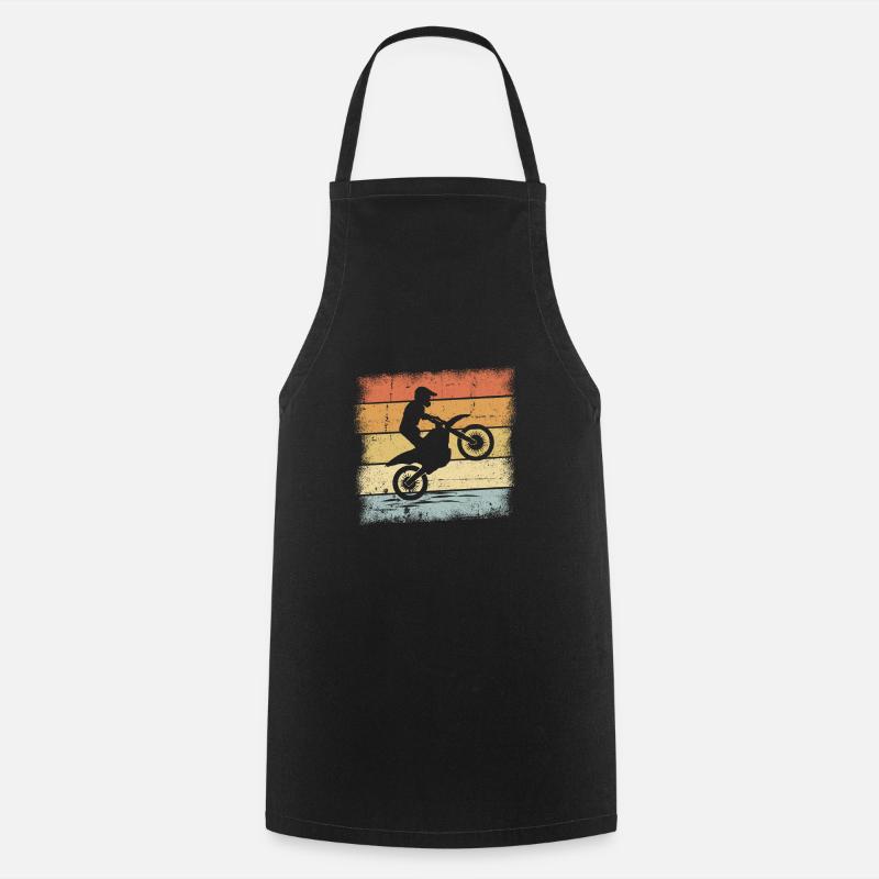 Motorcross Retro - Kochschürze - Schwarz