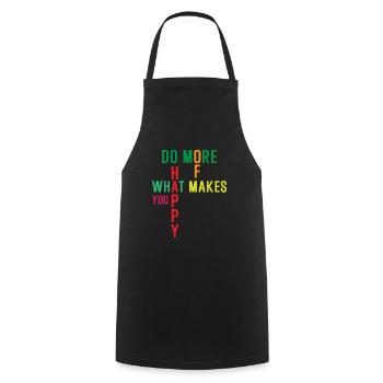 Faites plus de ce qui vous rend heureux - Tablier de cuisine - noir - Devant - AI Model Male 185 dark (185cm)