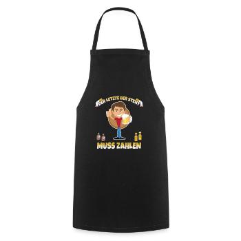 Junggesellenabschied Alkohol und Feier Spruch - Kochschürze - Schwarz - Vorne - AI Model Male 185 dark (185cm)
