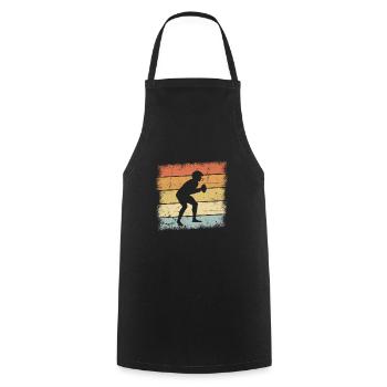 Football Rétro - Tablier de cuisine - noir - Devant - AI Model Male 185 dark (185cm)