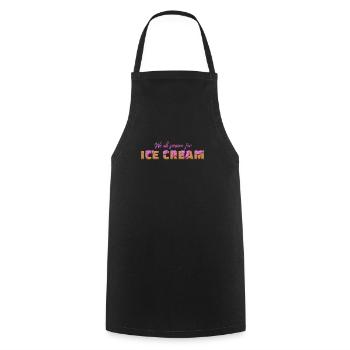 Design mignon avec un paresseux pour les filles - Tablier de cuisine - noir - Devant - AI Model Male 185 dark (185cm)