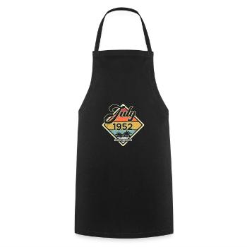Vintage 70th Birthday July 1952 Sports Gift - Cooking Apron - black - Front - AI Model Male 185 dark (185cm)