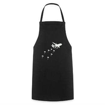 Parachutiste 82ND Airplane Jump - Tablier de cuisine - noir - Devant - AI Model Male 185 dark (185cm)