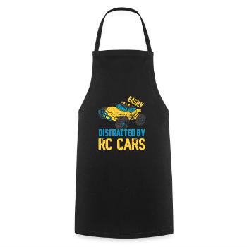 Easily Distracted By RC Cars Model Car Remote Con - Cooking Apron - black - Front - AI Model Male 185 dark (185cm)