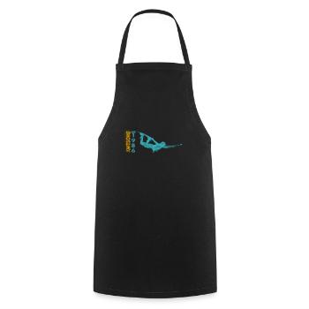 Awesome since 1986. Wakeboard Lifestyle - Cooking Apron - black - Front - AI Model Male 185 dark (185cm)