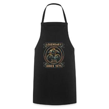 Bicycle 1974 Cycling Road Bike Cyclist Birthday - Cooking Apron - black - Front - AI Model Male 185 dark (185cm)