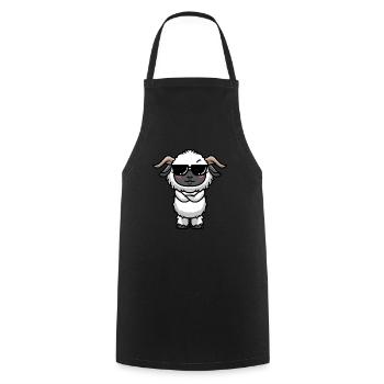 Walliser Schwarznasenschaf Schafe - Kochschürze - Schwarz - Vorne - AI Model Male 185 dark (185cm)