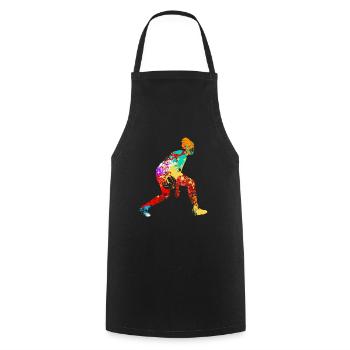 Women's Basketball Player Basketball - Cooking Apron - black - Front - AI Model Male 185 dark (185cm)