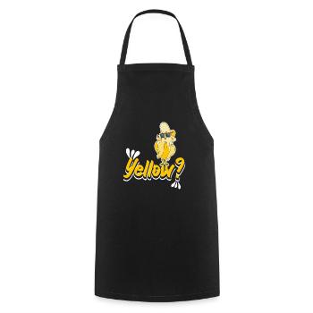 Yellow Banana Tourist - Cooking Apron - black - Front - AI Model Male 185 dark (185cm)