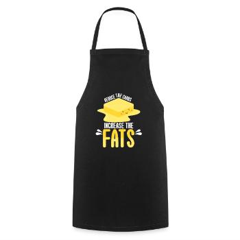Keto Reduce Carbs Increase Fats - Cooking Apron - black - Front - AI Model Male 185 dark (185cm)